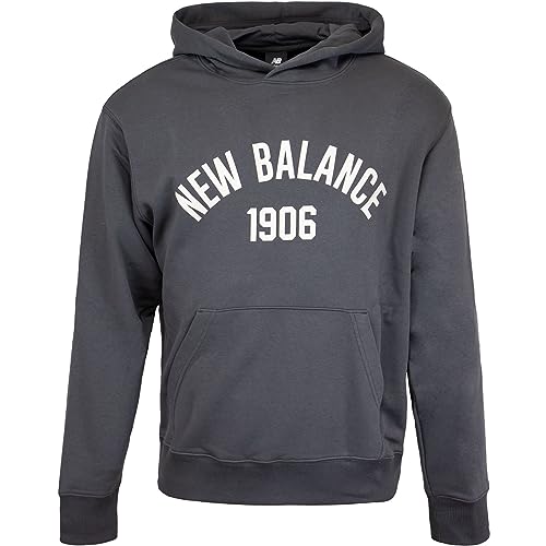 New Balance Essential Varsity Hoody Kapuzenpullover (DE/NL/SE/PL, Alphanumerisch, L, Regular, Regular, Blacktop) von New Balance