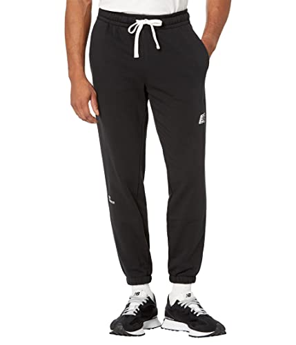 New Balance Essentials Jogginghose Herren schwarz/weiß, S von New Balance