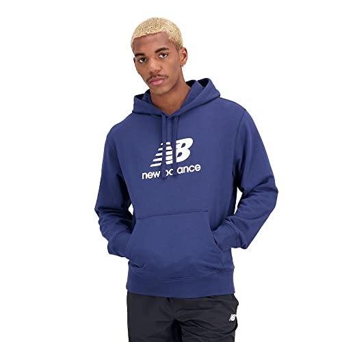 New Balance Essentials Stacked Logo French Terry Hoodie L von New Balance