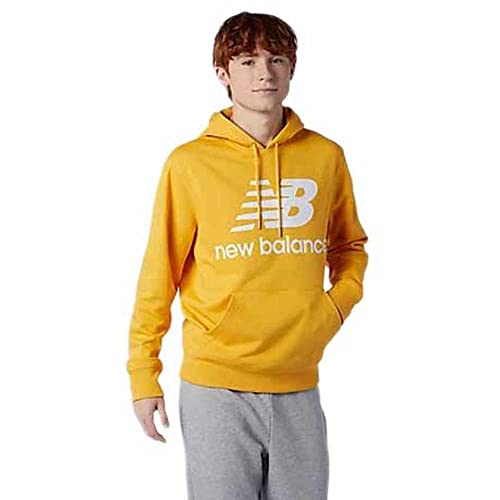 New Balance Essentials Stacked Logo Kapuzenpullover Herren gelb, XL von New Balance