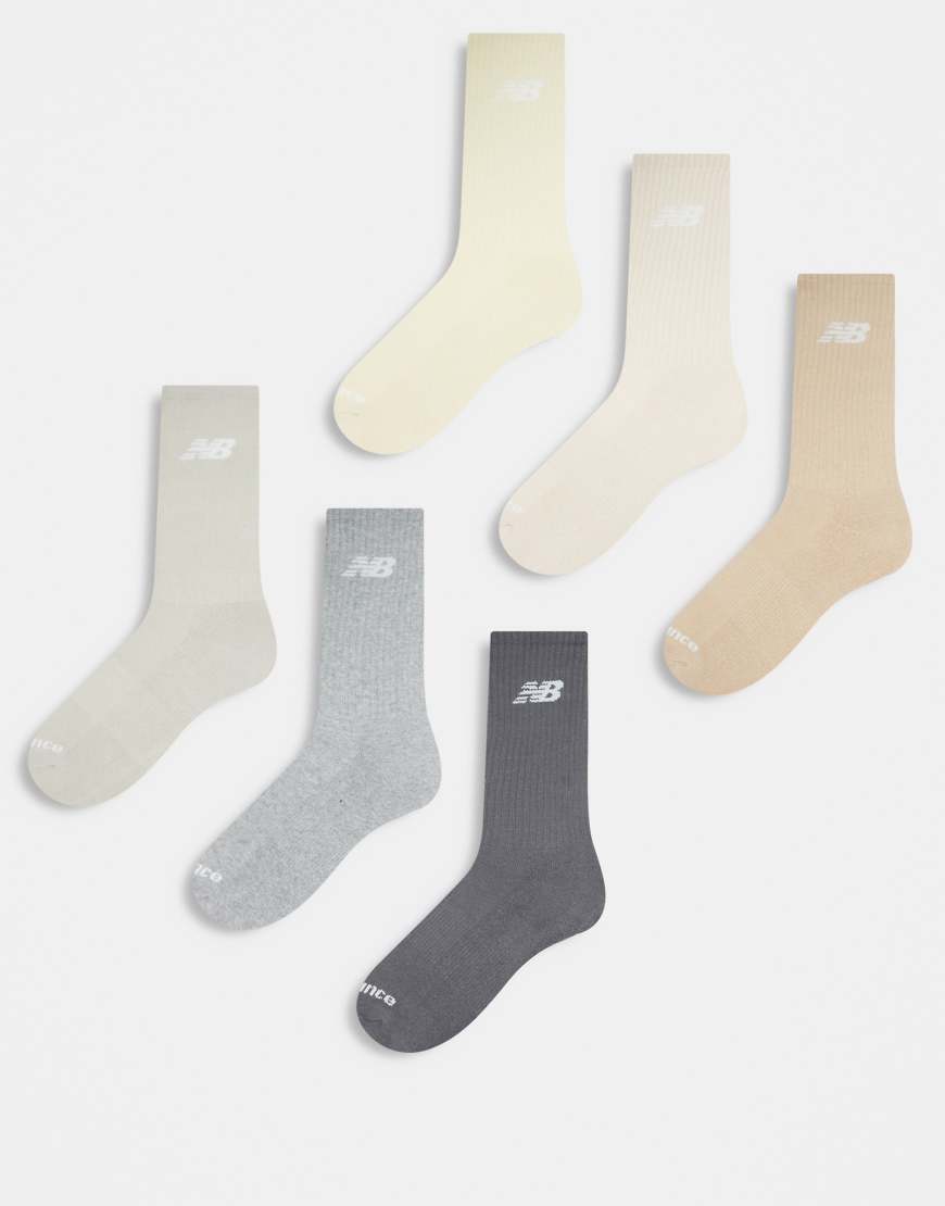 New Balance - Everyday - 6er-Pack Socken in dunklen neutralen Tönen New Balance - Everyday - 6er-Pack Socken in dunklen neutralen Tönen von New Balance