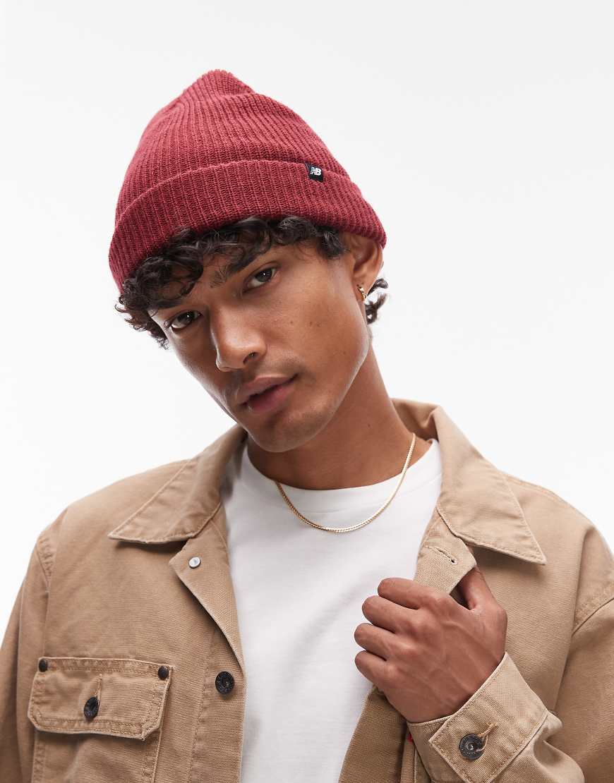 New Balance - Fischermütze in Burgunderrot von New Balance