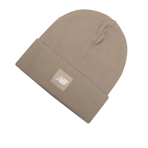 New Balance Flying NB Knit Cuffed Beanie - Great Plains, STONEWARE, One size von New Balance