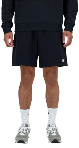 New Balance French Terry Short - Athletic Grey, 0BK - Schwarz, L von New Balance