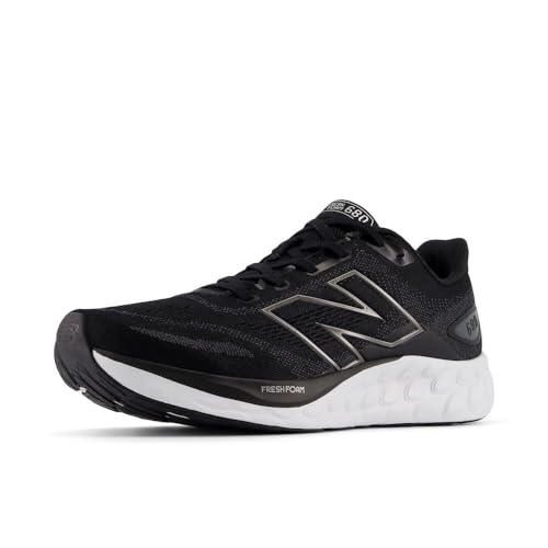 New Balance Fresh Foam 680 V8 Herren-Laufschuh, Schwarz/Magnet/Schwarz Metallic, 49 EU Weit von New Balance