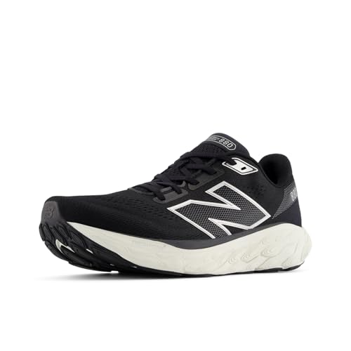 New Balance Fresh Foam X 880 V14 Herren-Laufschuh, Schwarz/Meersalz/Silbermetallic, 45 EU Weit von New Balance