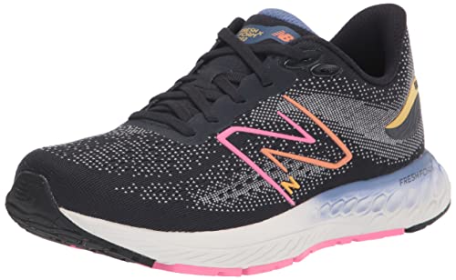 New Balance Girls Fresh Foam X 880 V12 Running Shoe, Eclipse/Moon Shadow/Vibrant Pink, 4 Wide Big Kid von New Balance