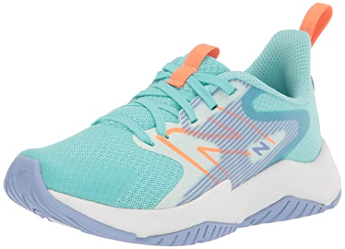 New Balance Girls Rave Run V2 Lace-Up Shoe, Surf/Peach Glaze/Magic Hour, 10.5 X-Wide Little Kid von New Balance