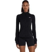 New Balance Harmony Full Zip Damen Kapuzenpullover - Schwarz - Größe L - Poly Jersey von New Balance