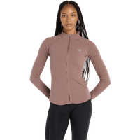 New Balance Harmony Full Zip Damen Sweatshirts - Braun - Größe S - Poly Jersey von New Balance