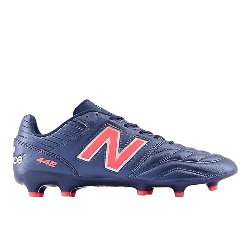 New Balance Herren 442 Pro FG V2 Fußballschuh, Nb Navy With Silver and Energy Red, 9 Women/7.5 Men von New Balance