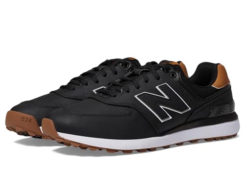 New Balance Herren 574 Greens V2 Golfschuh, Schwarz (Black/Gum), 41.5 EU von New Balance