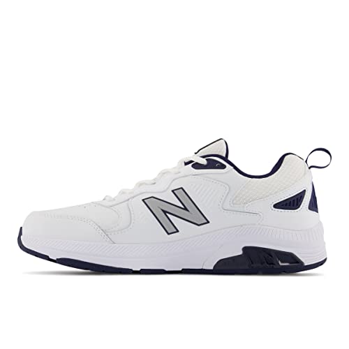 New Balance Herren 857 V3 Casual Comfort Crosstrainer, weiß/marineblau, 42.5 EU Weit von New Balance