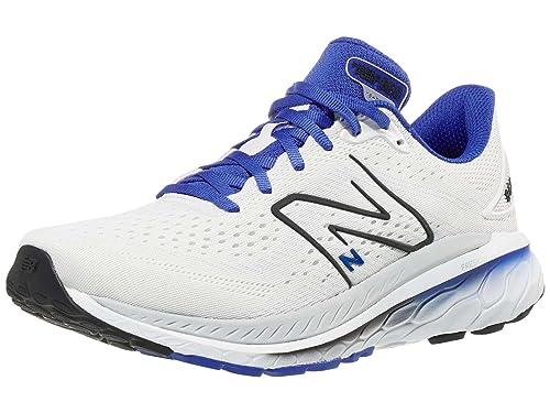 New Balance Fresh Foam X 860 V13 Herren-Sneaker, Weiß/Marineblau, 44 EU von New Balance