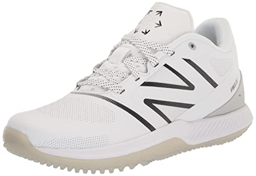New Balance Men's FreezeLX V4 Turf Lacrosse Shoe, White/Black/Polar Blue, 50 EU von New Balance
