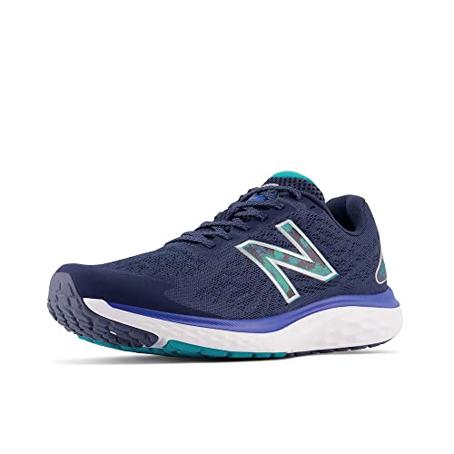 New Balance Herren Fresh Foam 680v7 Sneaker, Natürliches Indigo mit Kobalt und elektrischem Blaugrün, 44 EU von New Balance