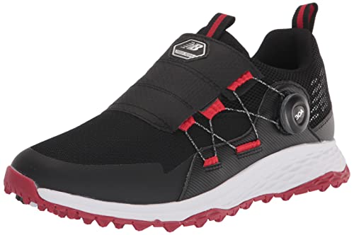 New Balance Herren Fresh Foam Pacesl Boa Golfschuh, Schwarz/Rot, 42.5 EU von New Balance