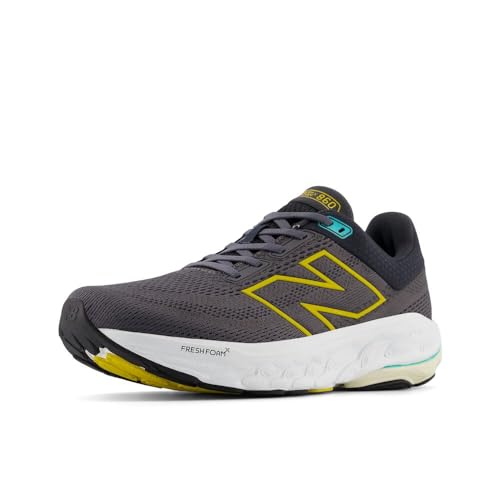 New Balance Men's Fresh Foam X 860 V14 Running Shoe, Magnet/Ginger Lemon/Cyber Jade, 12 X-Wide von New Balance