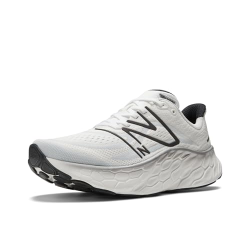 New Balance Herren Fresh Foam X More V4 Sneaker, Weiß Schwarz Metallic Schwarz, 44.5 EU von New Balance