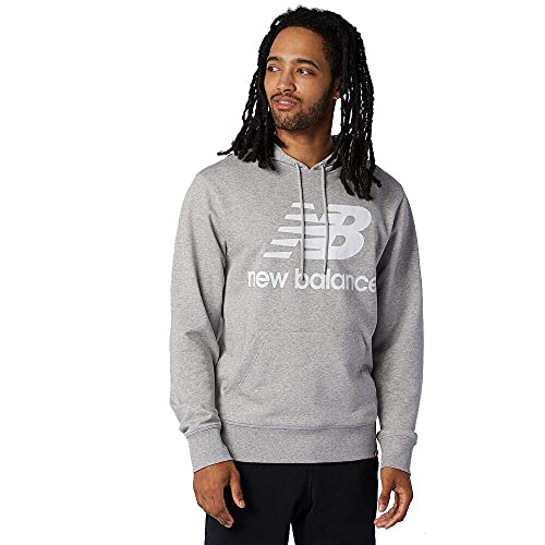 New Balance Herren MT03558 Kapuzenpullover, Gris, S von New Balance