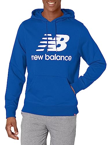 New Balance Herren Nb Essentials Stacked Logo Pullover Hoodie-Mt03558, Blaue Rille, XX-Large von New Balance