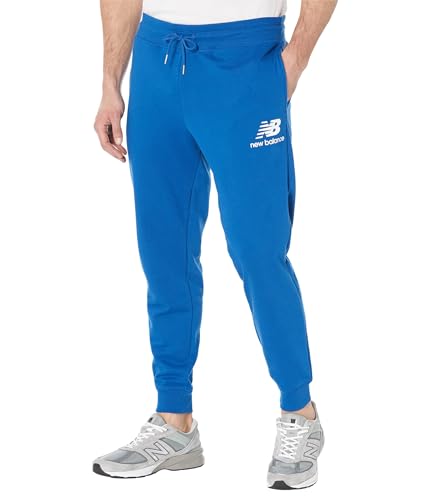 New Balance Herren NB Essentials Stacked Logo Sweatpant, Blaue Rille, Klein von New Balance