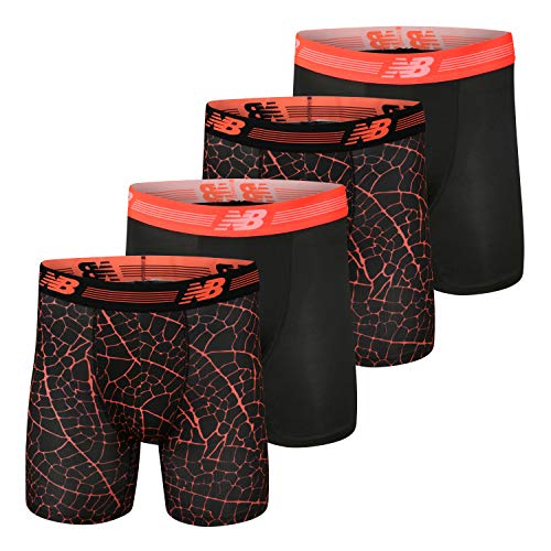 New Balance Herren Performance, 15,2 cm, 4 Stück Boxershorts, Libelle/Schwarz (Drg)/Libelle/Schwarz (Dr, Small von New Balance