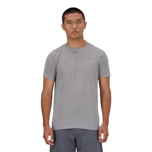 New Balance Herren Sport Essentials Heathertech T-Shirt Hemd, Athletic Grey Heather, Mittel von New Balance