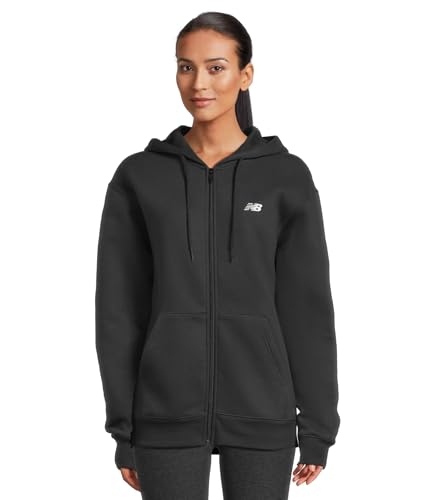 New Balance Herren Sport Essentials Logo Fleece Full Zip Jacke, Schwarz, Small von New Balance