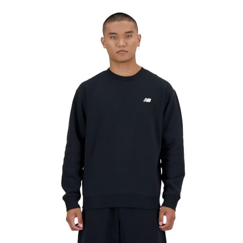 New Balance Herren Sportliches Essentials Fleece Sweatshirt, Schwarz, Medium von New Balance