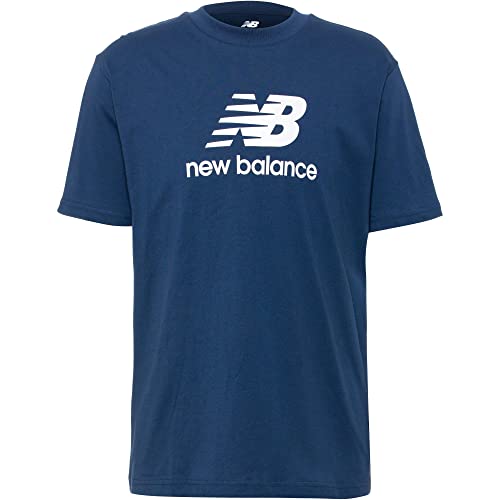 New Balance Herren T-Shirt Essentials Logo Relaxed Navy (as3, Alpha, s, Regular, Regular) von New Balance