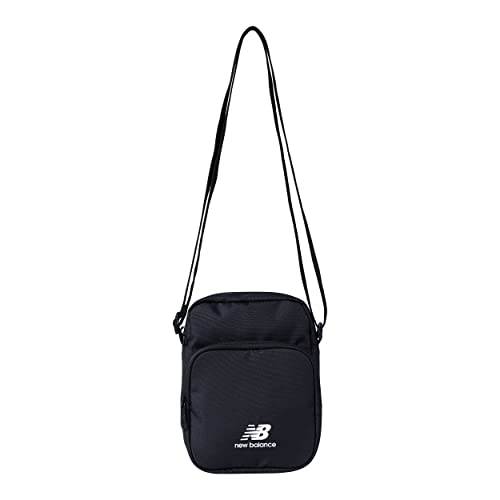 New Balance Herren Damen Unisex Colorblock Sling Bag Stilvoll und funktional für Freizeit- und Sportkleidung, Einheitsgröße, Schwarz/Weiß, Schwarz , Einheitsgröße von New Balance