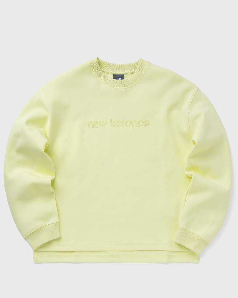 New Balance Hyper Density Triple Knit Spacer Crew women Sweatshirts yellow in Größe:M von New Balance