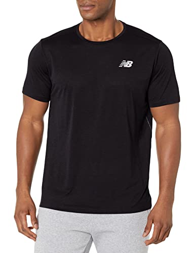 NEW BALANCE Impact Run Kurzarmshirt Herren schwarz Größe L 2022 Laufshirt Kurzarm von NEW BALANCE