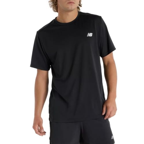 New Balance Kurzärmliges Sport-T-Shirt für Herren, Schwarz, XX-Large von New Balance