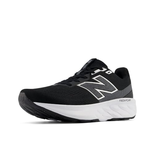 New Balance Fresh Foam 680 V8, Laufschuhe für Herren, Schwarz Grau Weiß, 45.5 EU von New Balance