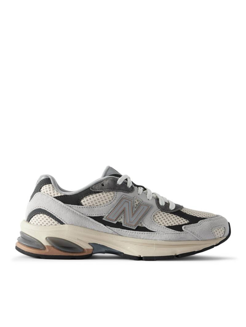New Balance - Leather-Trimmed Mesh and Suede Sneakers - Men - Gray - UK 9.5 von New Balance