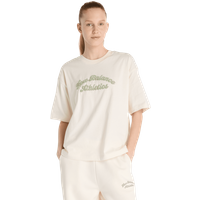 New Balance Linear Heritage Oversized T-shirt Damen T-Shirts - Beige - Größe L - Baumwoll-Jersey von New Balance