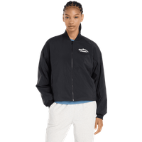 New Balance Linear Heritage Woven Bomber Jacket Damen Jacken - Schwarz - Größe S - Nylon von New Balance