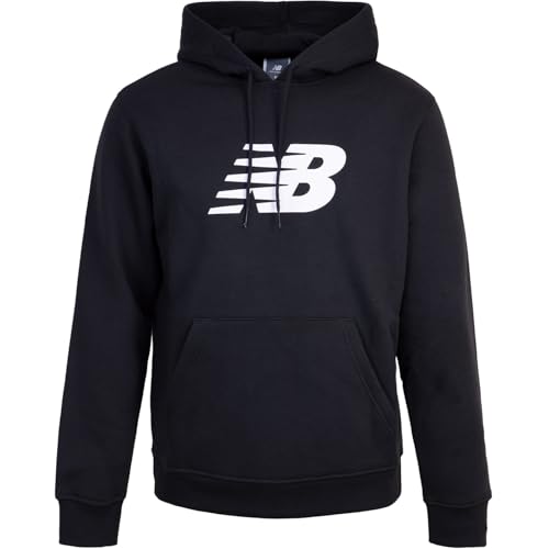New Balance Logo Hoody Kapuzenpullover (DE/NL/SE/PL, Alphanumerisch, M, Regular, Regular, Black) von New Balance