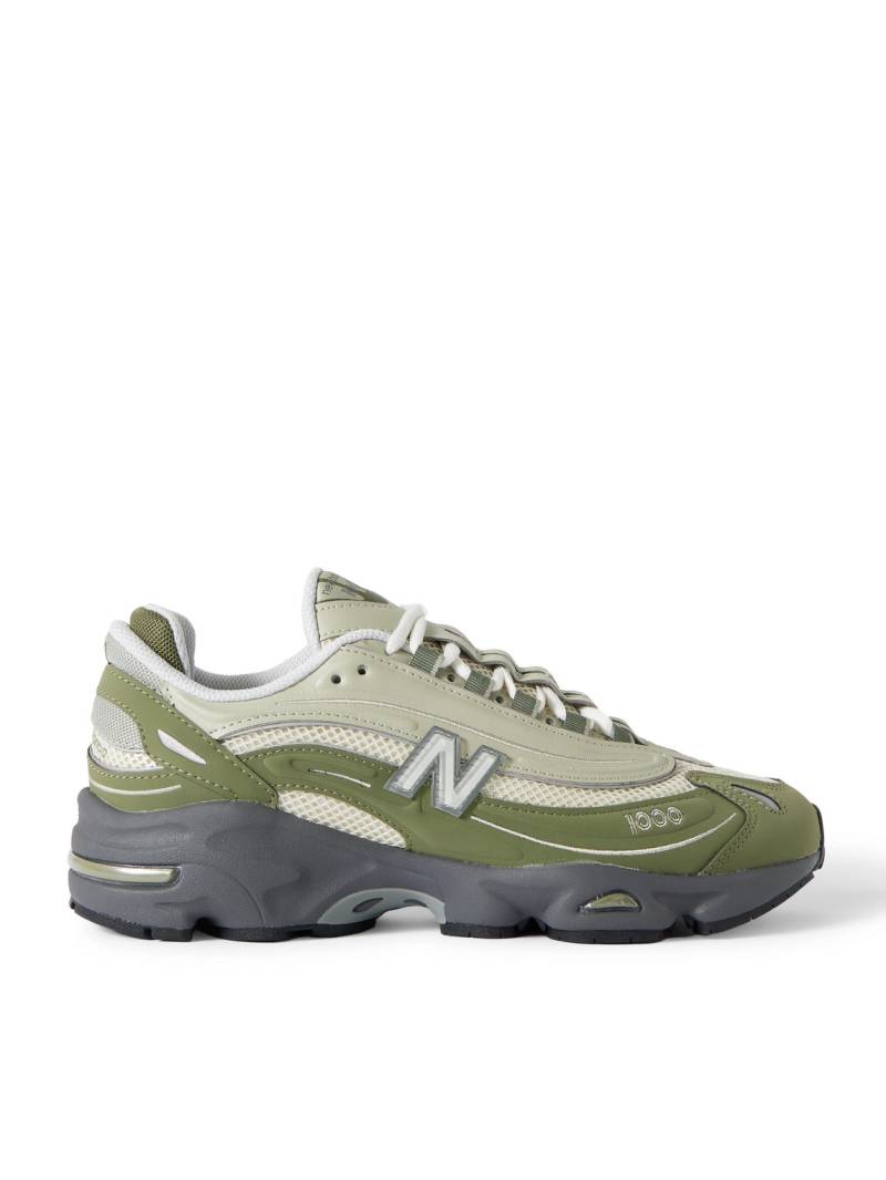 New Balance - M1000 Embroidered Panelled Mesh Sneakers - Men - Green - UK 6.5 von New Balance