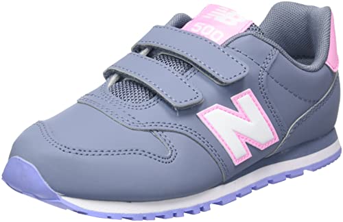New Balance Mädchen 500 Hook & Loop Sneaker, Grau, 28.5 EU von New Balance