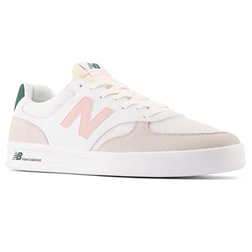 New Balance Men's 300 V3 Court Sneaker, White/Pink/Green, 6.5 von New Balance