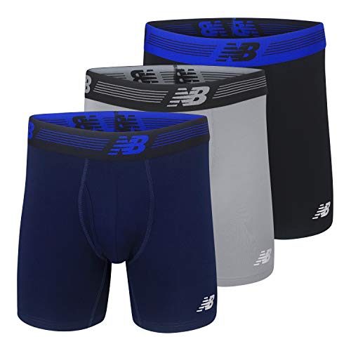 New Balance Men's 6" Boxer Brief Fly Front with Pouch, 3-Pack von New Balance