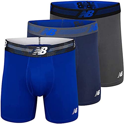 New Balance Men's 6" Boxer Brief Fly Front with Pouch, 3-Pack von New Balance