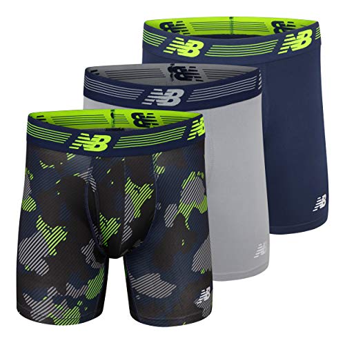 New Balance Men's 6" Boxer Brief Fly Front with Pouch, 3-Pack von New Balance