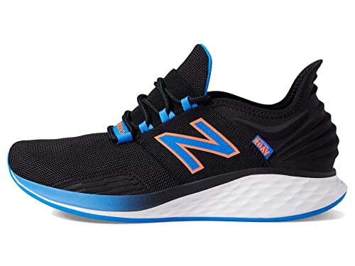 New Balance Men's Fresh Foam Roav V1 Running Shoe, Black/Serene Blue/Vibrant Orange, 13 von New Balance