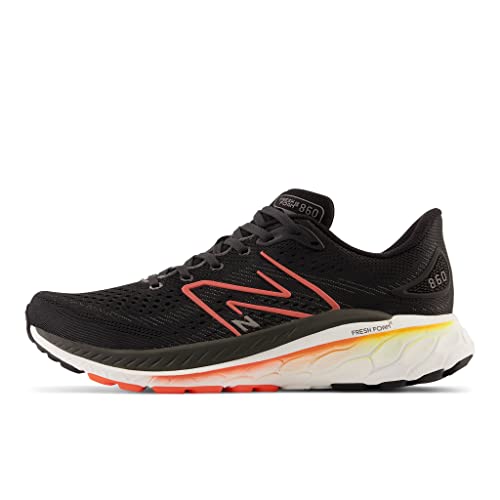 New Balance Men's Fresh Foam X 860 V13 Running Shoe, Black/Neon Dragonfly, 15 Wide von New Balance