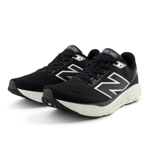 New Balance Men's Fresh Foam X 880 V14 Running Shoe, Black/Sea Salt/Silver Metallic, 7.5 Wide von New Balance