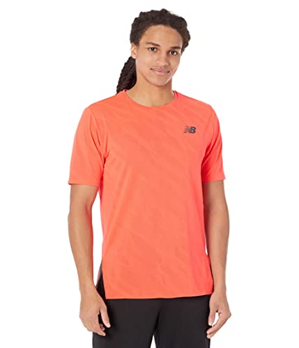 New Balance Men's Q Speed Jacquard Short Sleeve, Electric Red, Small von New Balance